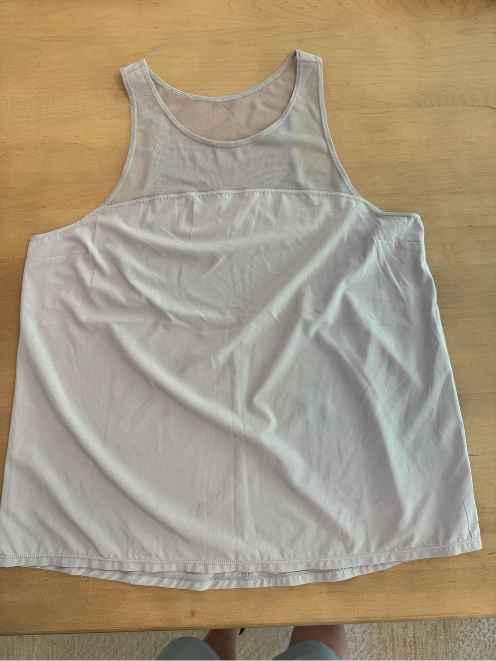 Zella Light Lavender Mesh Yoke Tank Top